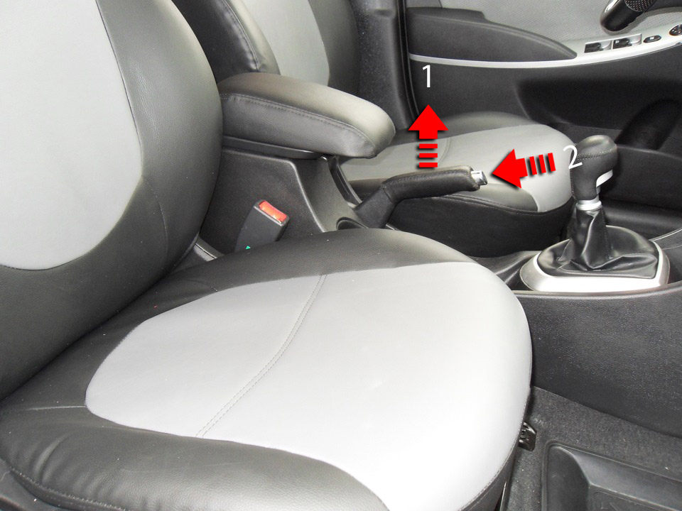 Выключение ручника на автомобиле Hyundai Solaris 2010-2016