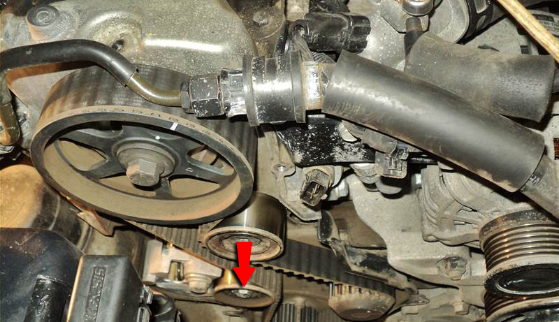 Натяжной ролик ГРМ на Hyundai Santa Fe CM 2006-2012