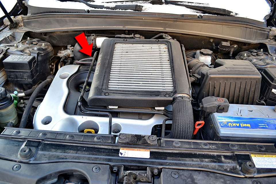 Трубки интеркулера на Hyundai Santa Fe CM 2006-2012