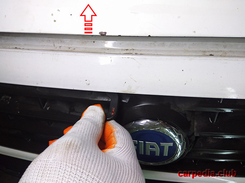 Открытие капота Fiat Doblo I 2007