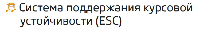 Контрольная лампа Система поддержания курсовой устойчивости (ESC) комбинации приборов Skoda Rapid