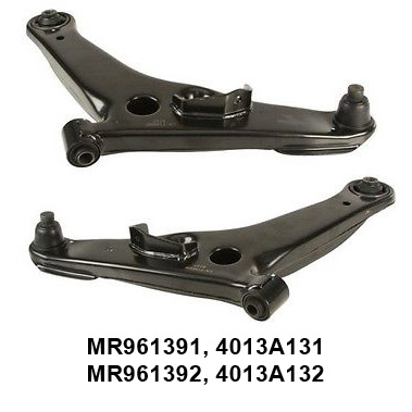 Передний MR961391, 4013A131, MR961392, 4013A132 рычаг нижний подвески Mitsubishi Outlander I 2003 - 2008
