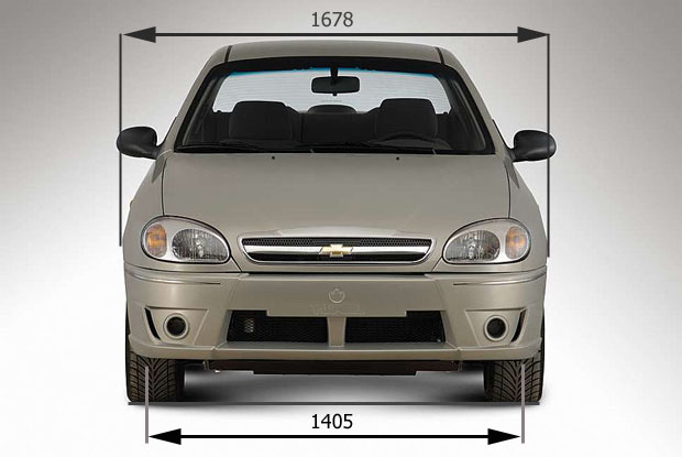 Ширина автомобиля Chevrolet Lanos