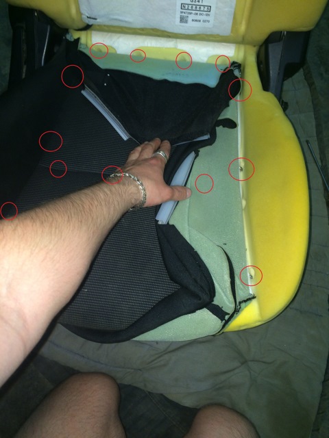 Как снять сиденья лансер 9 Removing the upholstery from the front seats