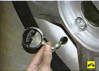Проверка давления в шинах Nissan Almera Classic
