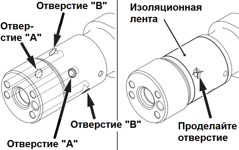 Отверстия управление исполнительным механизмом MIVEC на распределительном валу впускных клапанов двигателя 4B12 Peugeot 4007