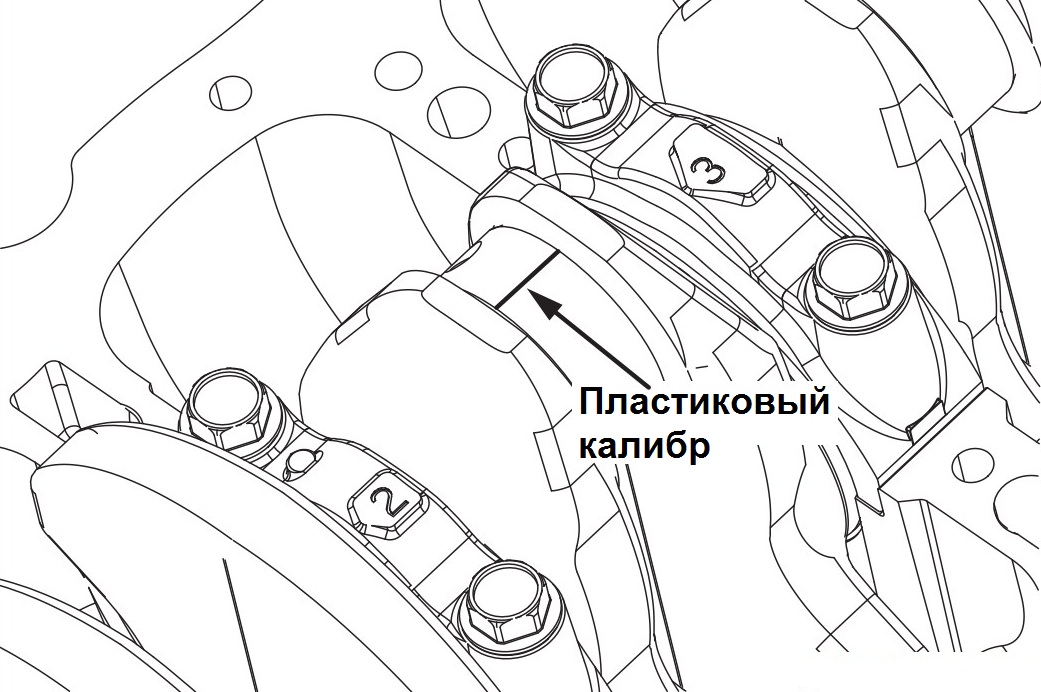 Установка пластикового калибра на шатунную шейку коленчатого вала двигателя 4B12 Peugeot 4007