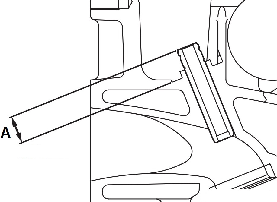 Проверочный параметр установки направляющей втулки клапана ГРМ двигателя 4B12 Citroen C-Crosser