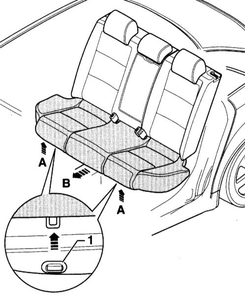 Снятие подушки заднего сиденья Audi A4 II (B6)