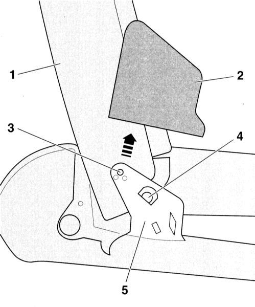 Схема крепления подлокотника спинки заднего сиденья Audi A4 II (B6)