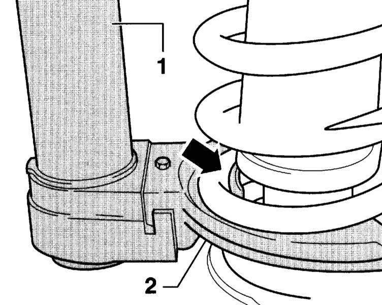 Сжатие пружины приспособлением V.A.G 1752/1 Audi A4