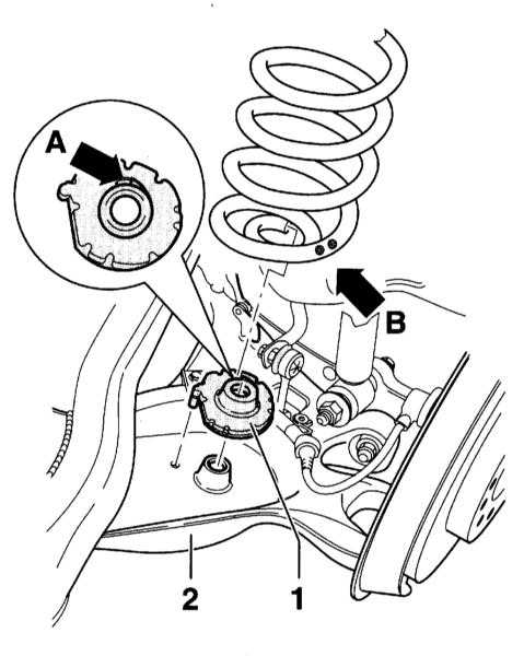 Установка винтовой пружины Audi A4