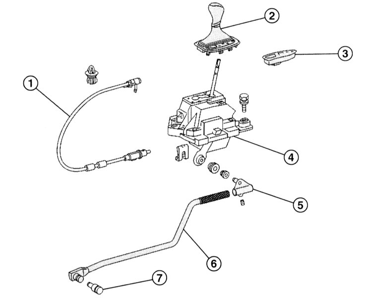 Привод управления АТ  Mercedes Benz W203