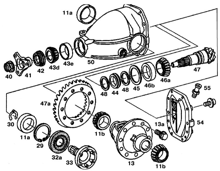 Разборка и сборка редуктора главной передачи Mercedes Benz W203