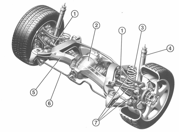 Подвеска задних колёс Mercedes-Benz W203