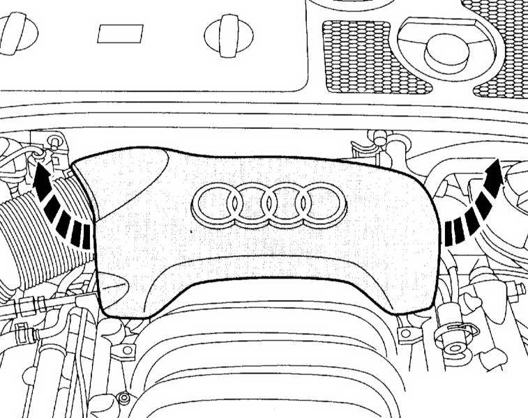Задняя крышка двигателя Audi A4