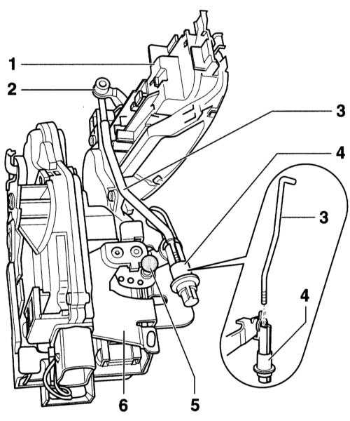 Снятие и установка замка двери Audi A4