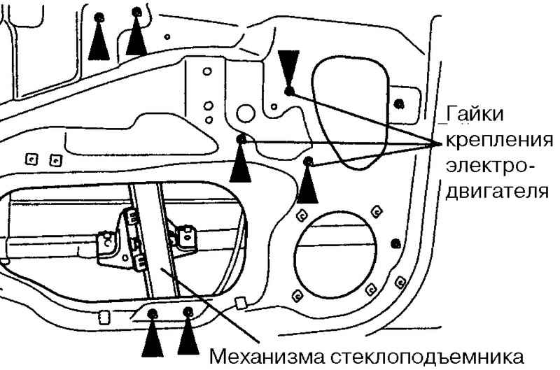 Снятие стеклоподъемника Hyundai Matrix