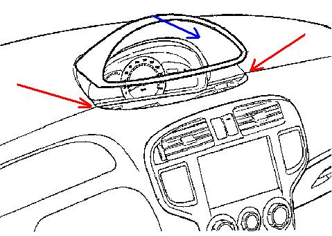 Козырек приборов Hyundai Matrix