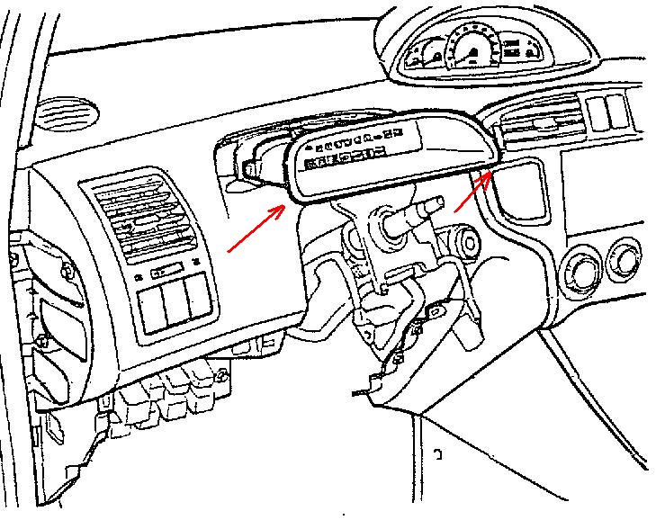 Козырек панели Hyundai Matrix