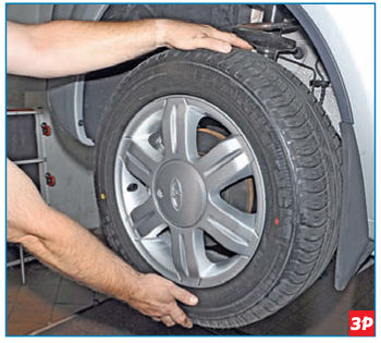 Проверка состояния подшипников ступиц колес Lada Largus