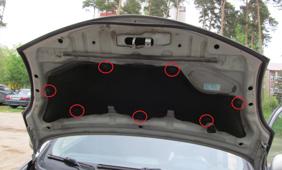 Снятие и установка капота Nissan Note 2004 - 2012