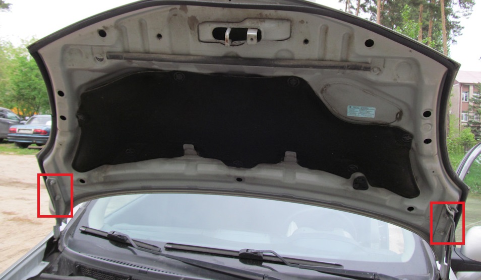 Снятие и установка капота Nissan Note 2004 - 2012