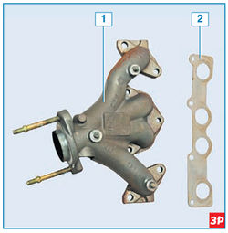 Выпускной коллектор двигателя 1,6 (8V) Lada Largus