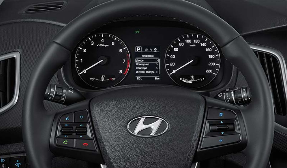 Регулировка положения сиденья и руля Hyundai Creta