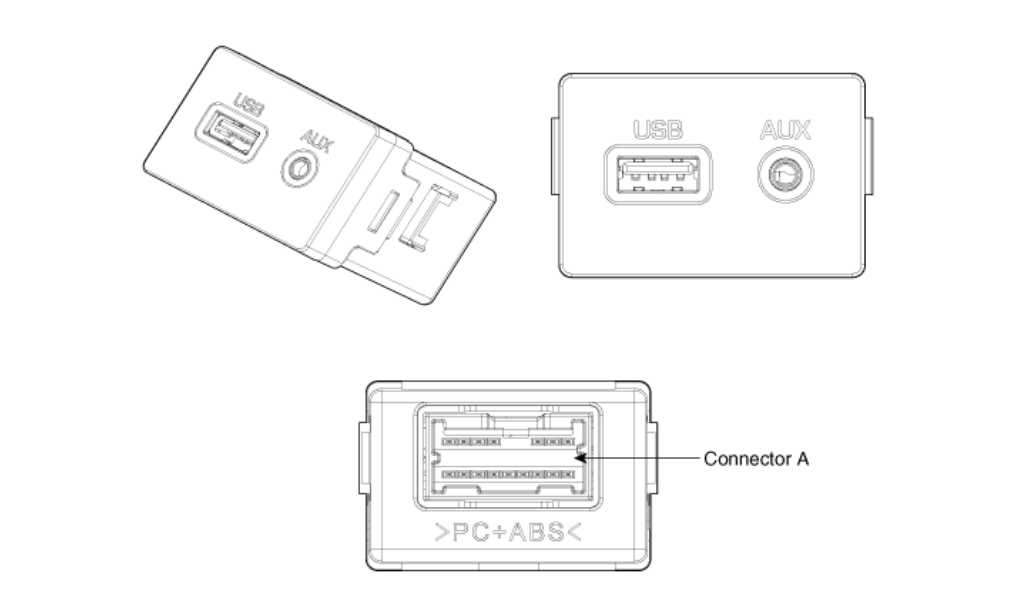 Снятие блока USB/AUX Hyundai Creta