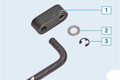 Детали серьги привода регулятора давления задних тормозов Лада Гранта (ВАЗ 2190)