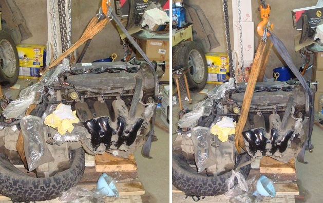 Снимаем двигатель Toyota Camry 