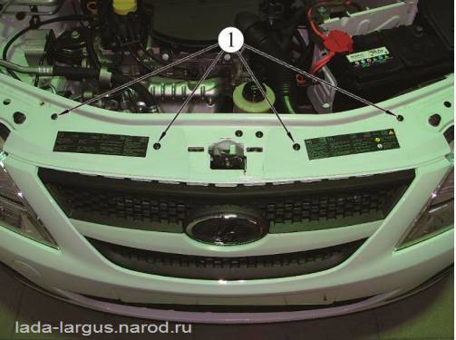 Верхнее крепление бампера Lada Largus