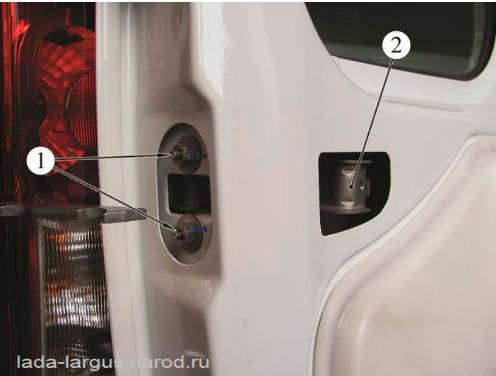Крепление замка ограничителя погрузочной двери Lada Largus
