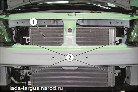 Снятие конденсатора Lada Largus