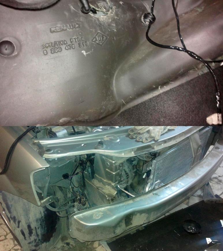 Установка конденсатора и трубопроводов Lada Largus