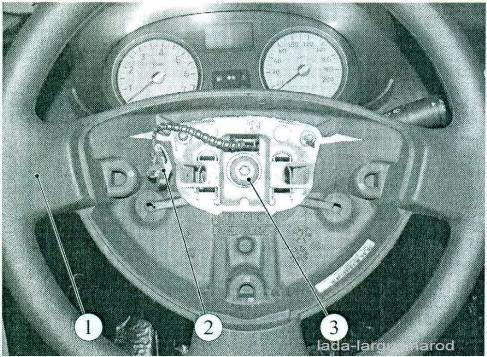 Снятие рулевого колеса Lada Largus