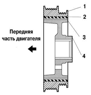 Шкив коленчатого вала двигателя 1MZ-FE Toyota Camry