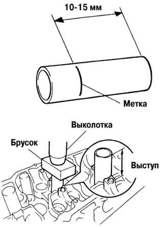 Запрессовка новой трубки свечи зажигания Toyota Camry 