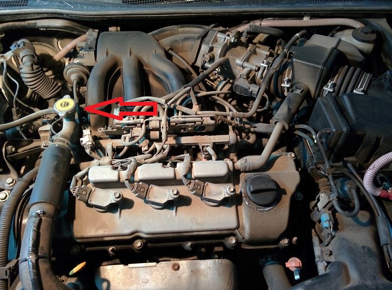 Горловина для заливки охлаждающей жидкости Toyota Camry 