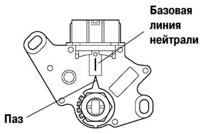 Схема регулировки переключателя положения стоянка/нейтраль Toyota Camry 