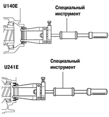 Снятие сальника передней крышки картера главной передачи Toyota Camry 