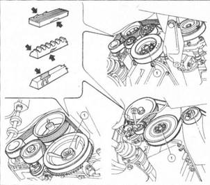 Регулировка ремня привода вспомогательных агрегатов - проверка и регулировка натяжения ремней привода вспомогательных агрегатов Fiat Doblo 2005